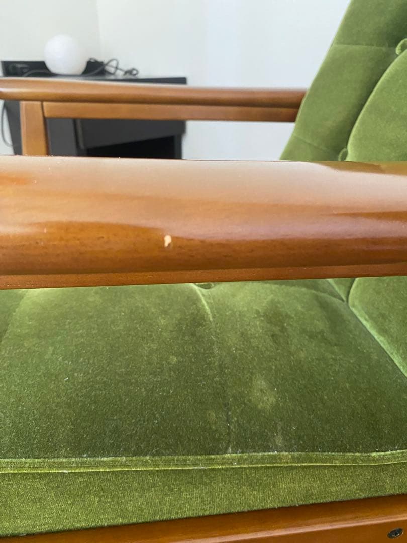 【送料込】カリモク60 Ｋチェア（モケットグリーン）