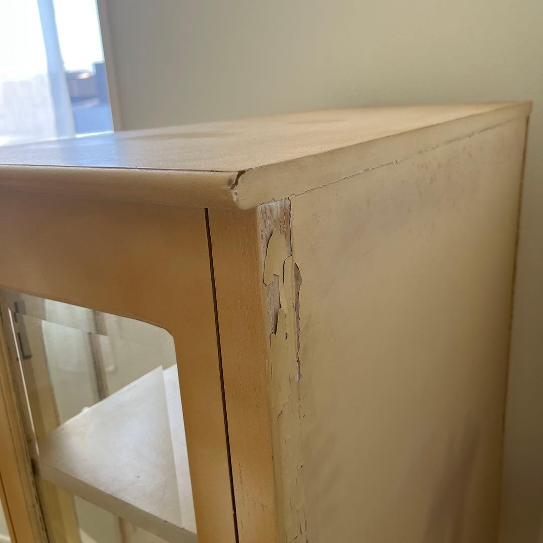 アンティーク　ガラス扉付きディスプレイキャビネット