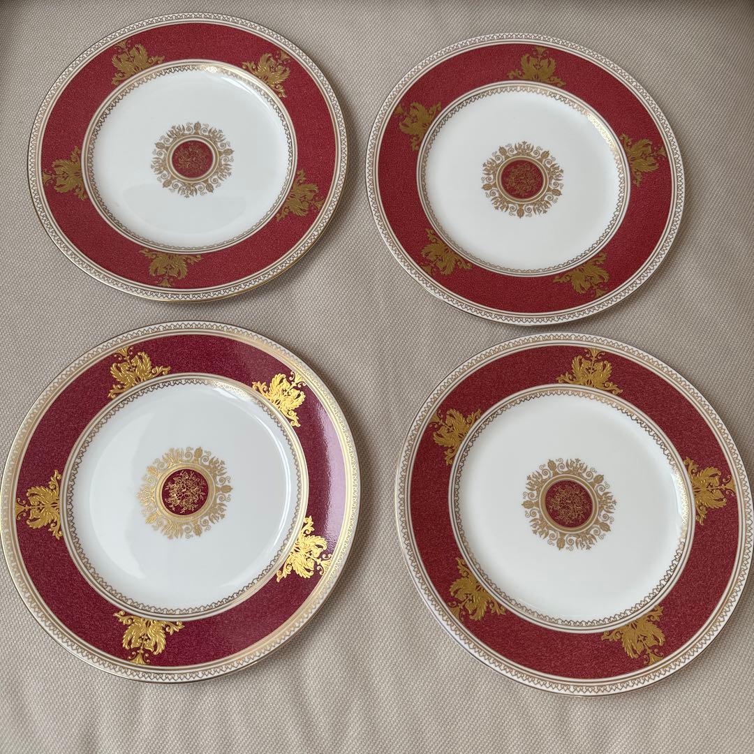  ウェッジウッド コロンビアパウダー ルビー プレート