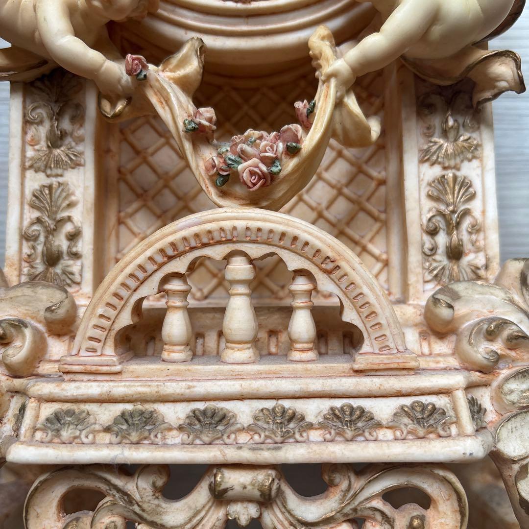 バロックスタイル 置時計 天使の彫刻 ジャンク品