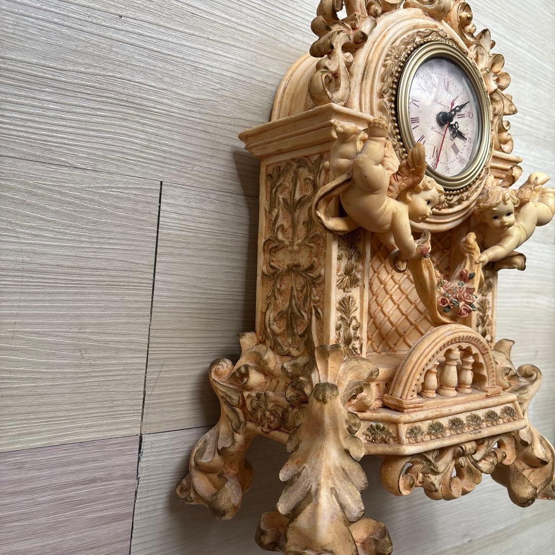 バロックスタイル 置時計 天使の彫刻 ジャンク品