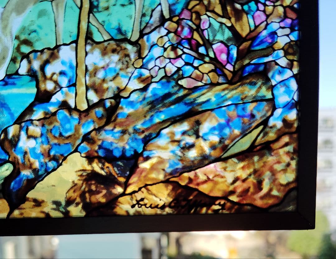 ティファニー ヴィンテージ ステンドグラス ヘレン・グールドの風景の
