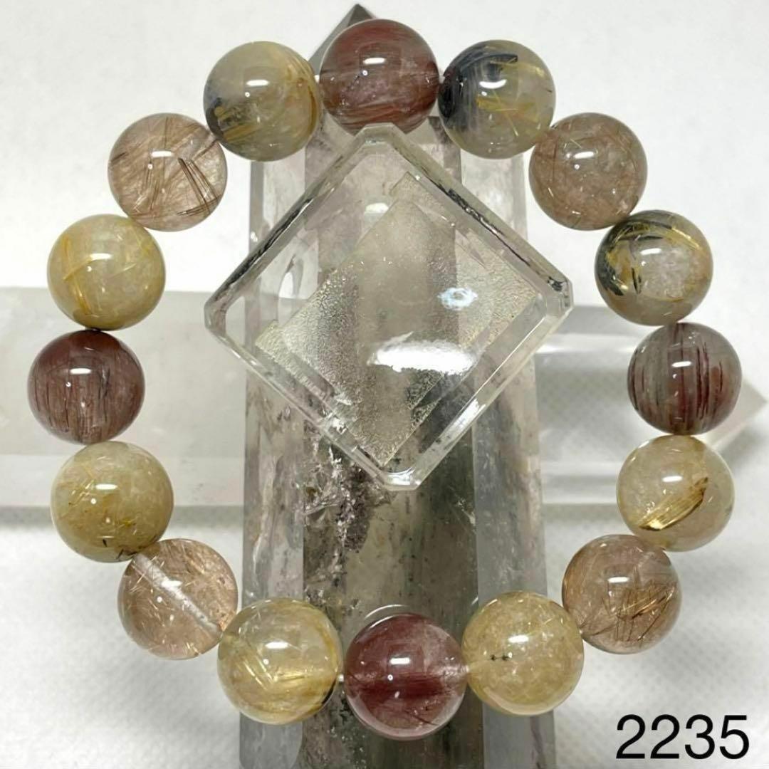 ルチルクオーツ　パワーストーンブレスレット　内径約17cm