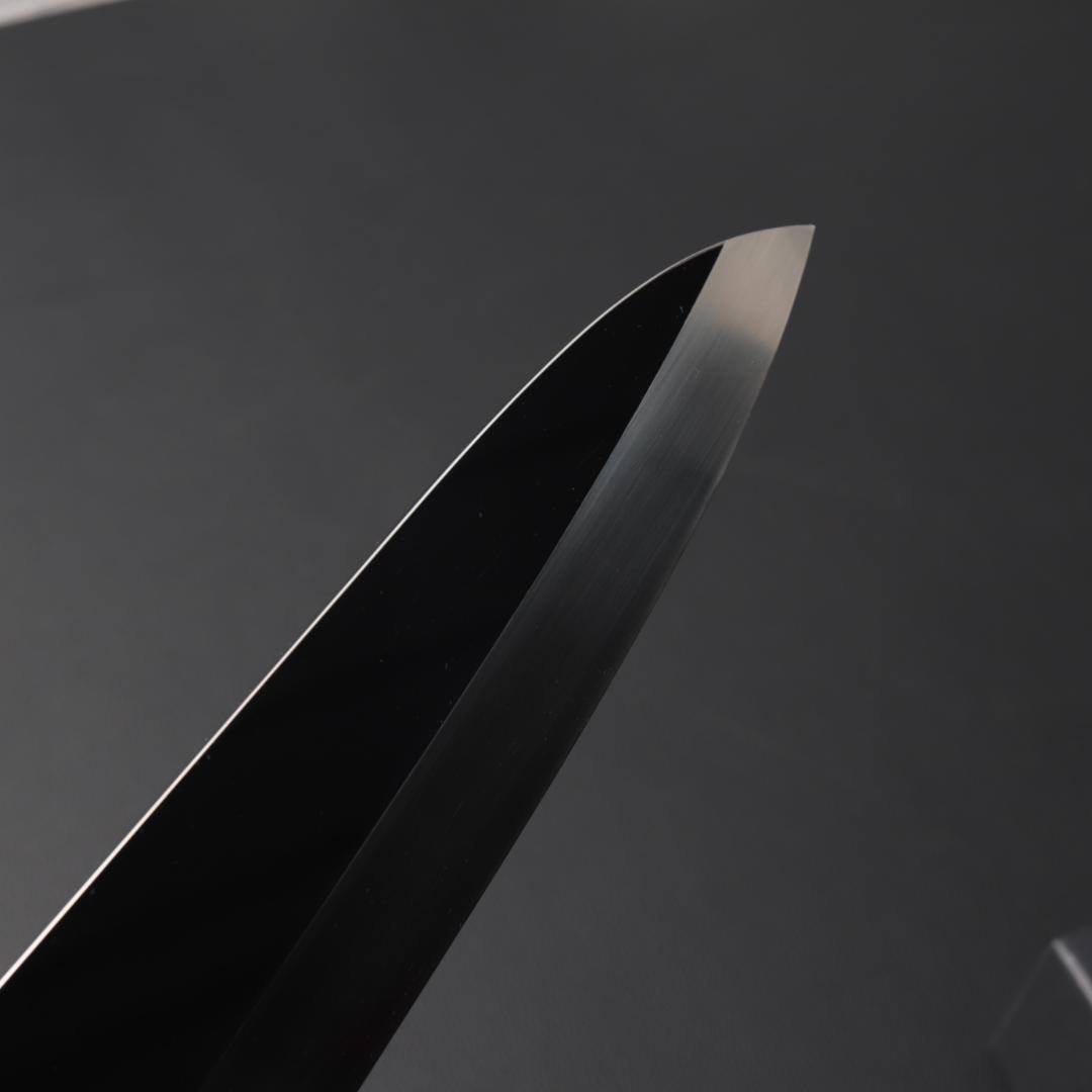 10583 究極の出刃包丁 尺 鏡面仕上げ 刺身包丁 黒檀黒水牛角八角柄