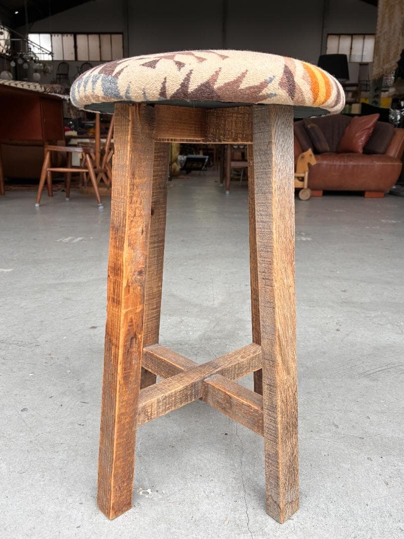 vintage stool オルテガスツール　ペンドルトン　ネイティブ柄