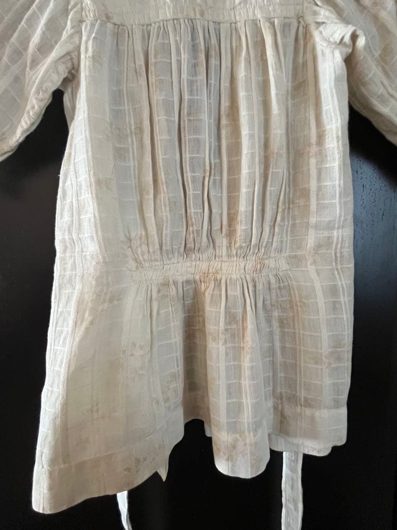 【貴重】アンティークエプロンドレス　ジュモードレス　アンティークビスクドールに