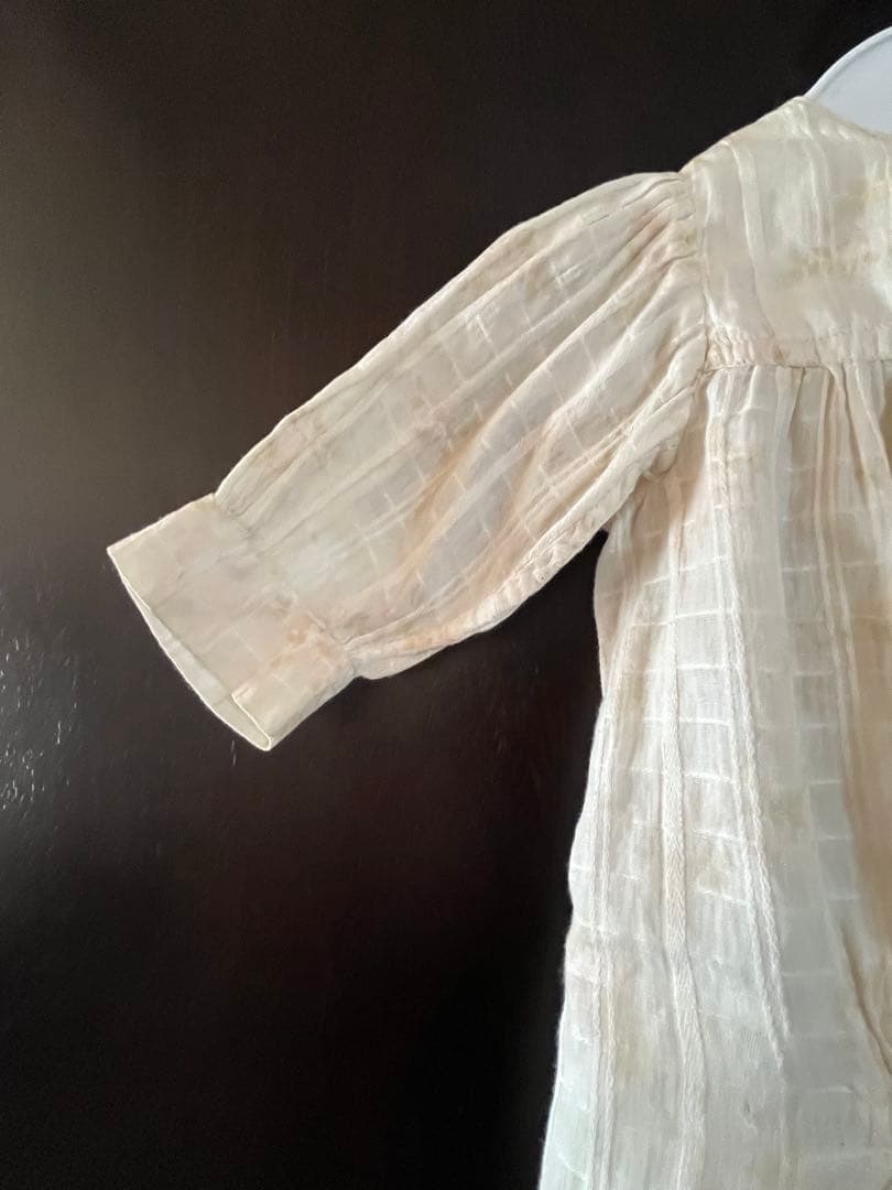 【貴重】アンティークエプロンドレス　ジュモードレス　アンティークビスクドールに