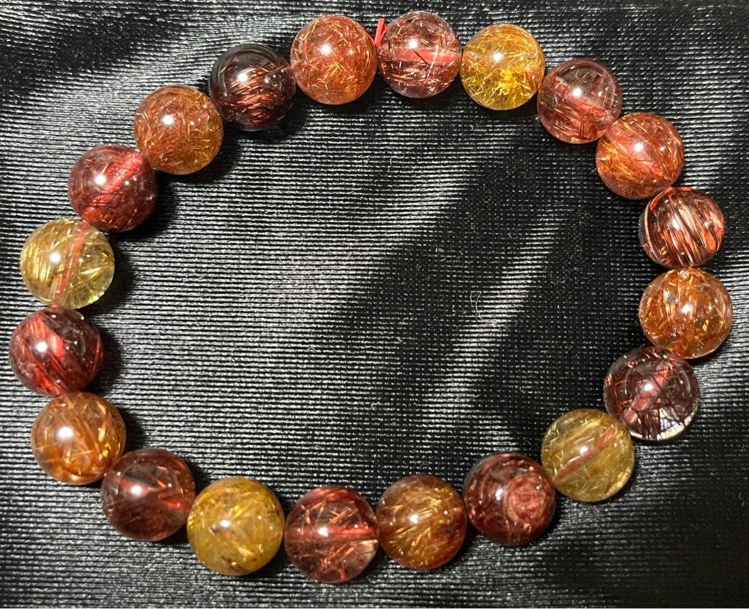 高品質 ミックス ルチルクォーツ ブレスレット 約9.5mm ③