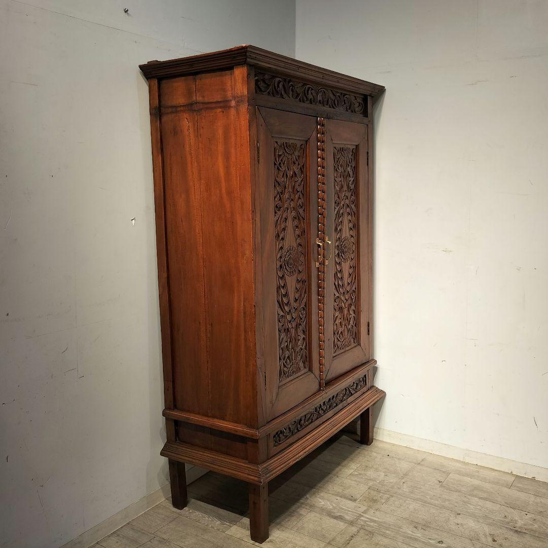 M●年始Sale東名 総無垢　アンティークキャビネット　アジアン　什器