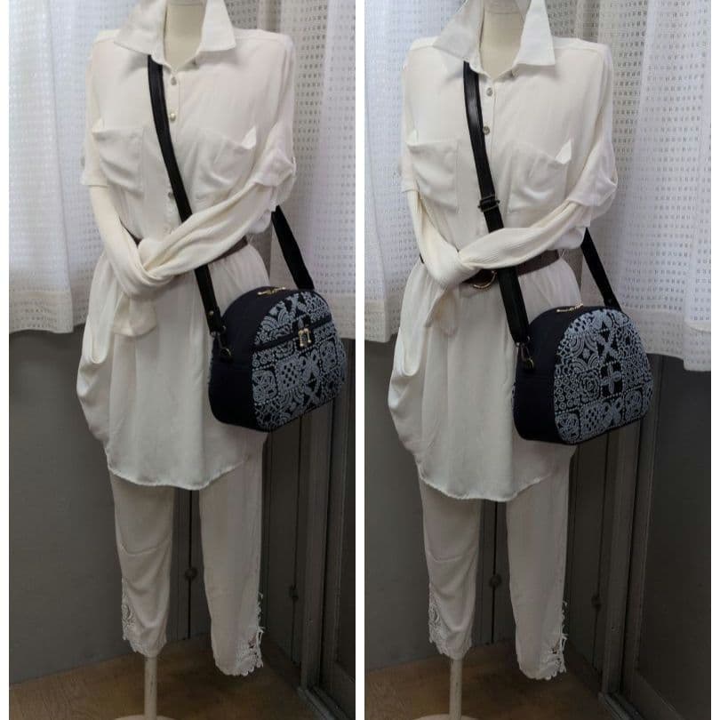 ミナペルホネン　ハンドメイド　バッグ　ショルダーバッグ　forest tile