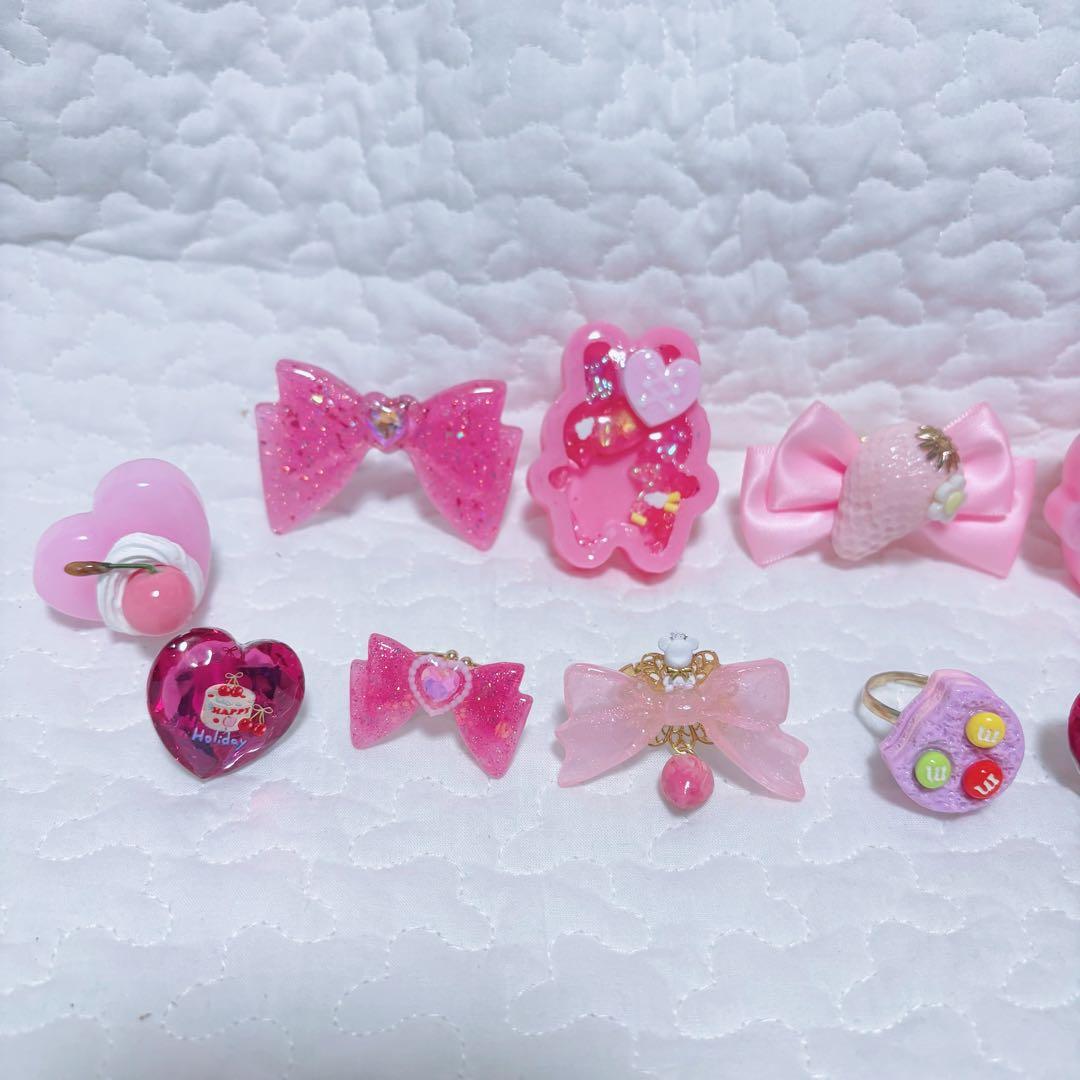 【28点セット売り】ピンク ハンドメイドアクセサリー ロリィタ 量産型 ガーリー