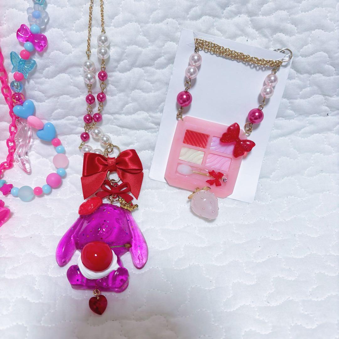 【28点セット売り】ピンク ハンドメイドアクセサリー ロリィタ 量産型 ガーリー