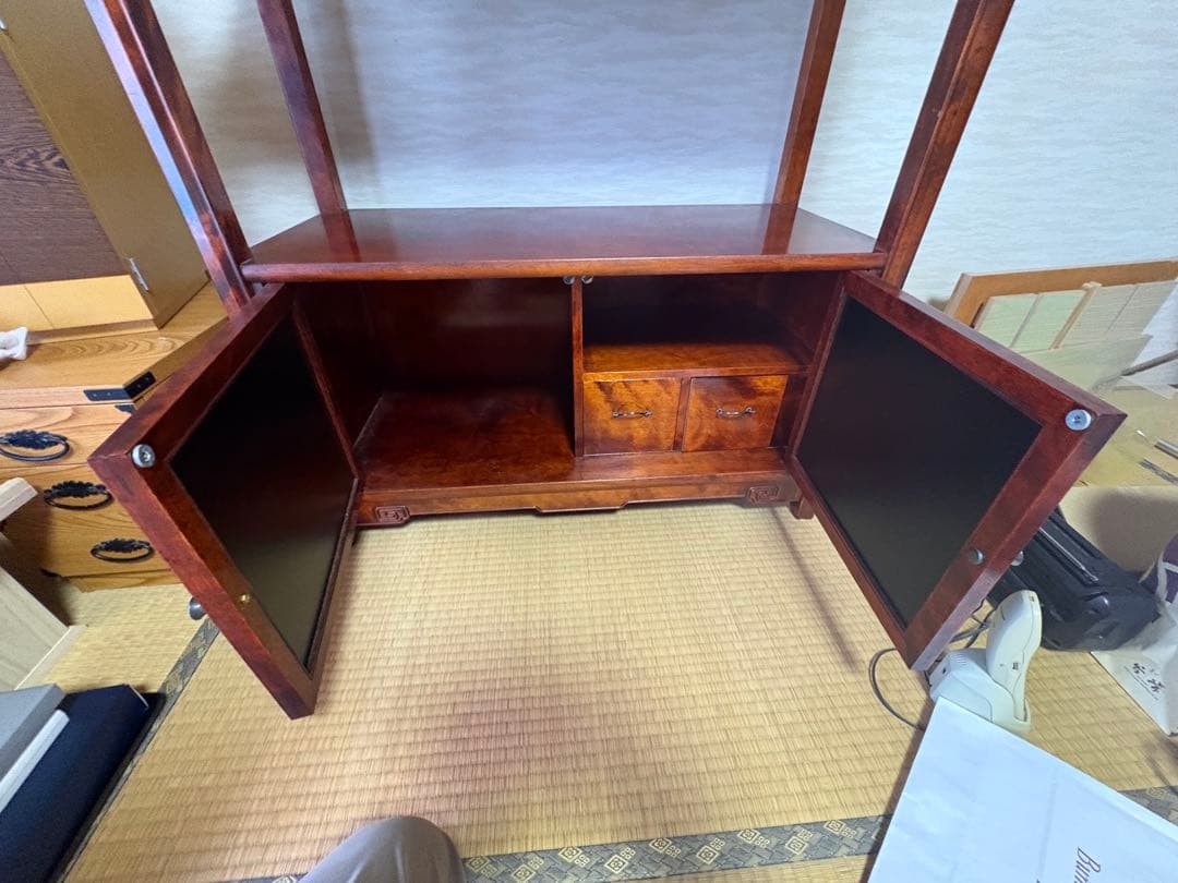 最高級 森繁家具 モリシゲ うるし塗装　 MORISHIGE 飾り棚