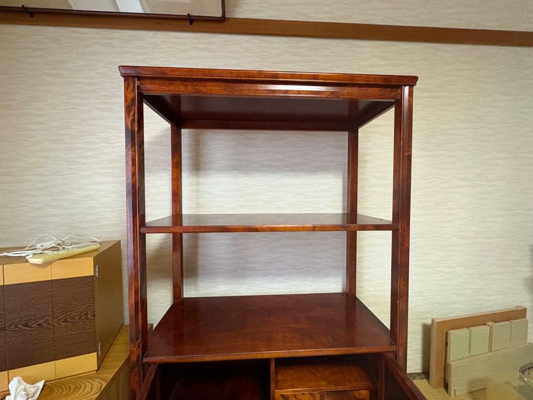 最高級 森繁家具 モリシゲ うるし塗装　 MORISHIGE 飾り棚