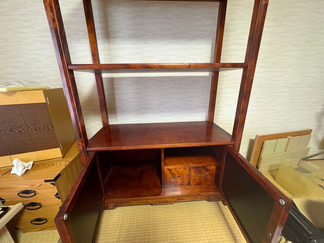 最高級 森繁家具 モリシゲ うるし塗装　 MORISHIGE 飾り棚