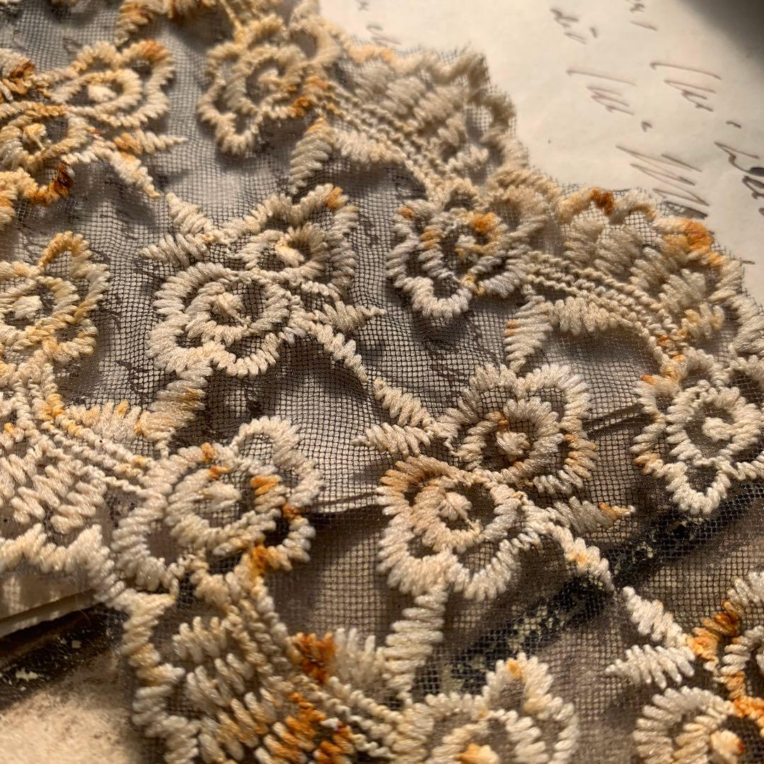 偶然の産物シリーズ☆錆染めチュールレース4④1メートル280