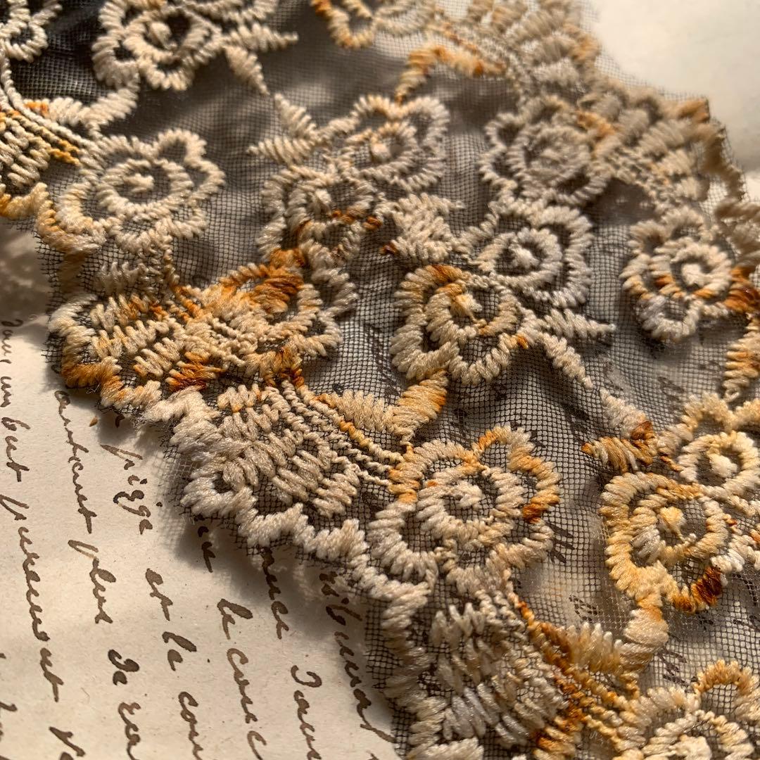 偶然の産物シリーズ☆錆染めチュールレース4④1メートル280