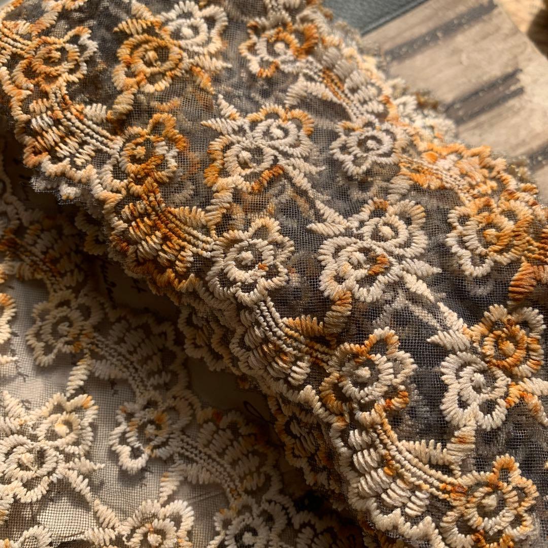 偶然の産物シリーズ☆錆染めチュールレース4④1メートル280