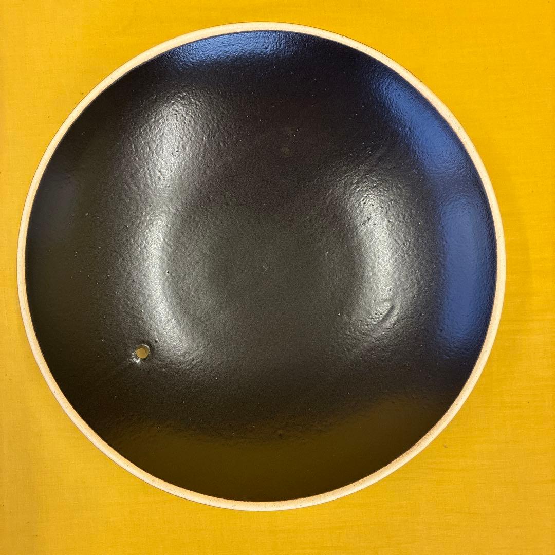 土鍋伊賀焼10.5号深鍋黒釉艶消飛びカンナ