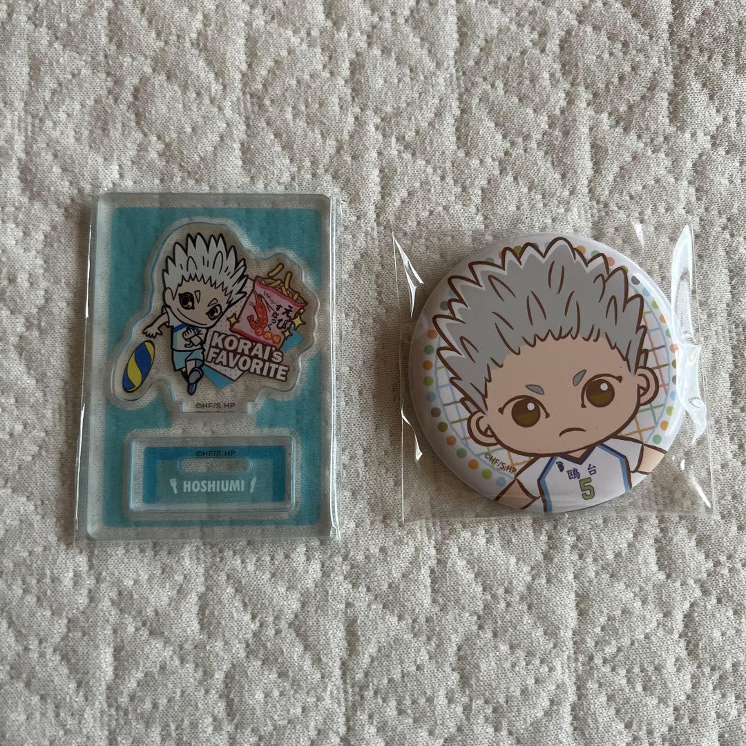 ハイキュー 星海光来 キャラグルメアクスタ＆ラッキーくじ缶バッジ