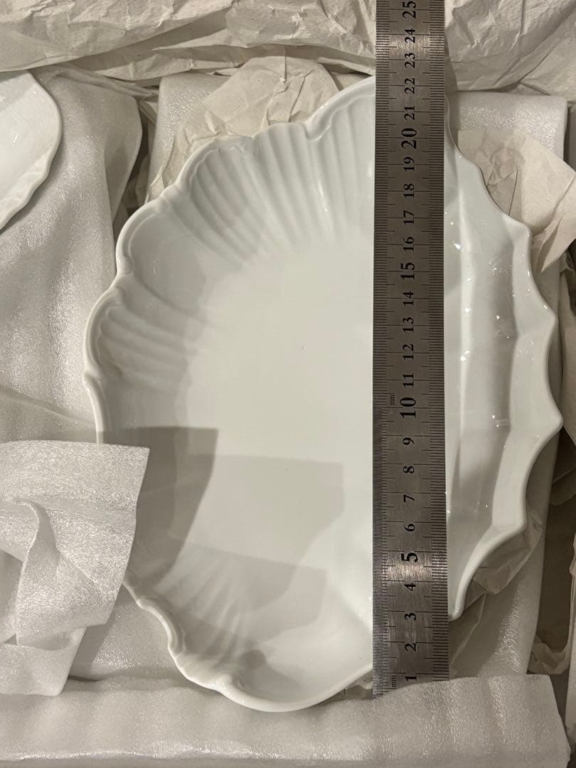 12枚 リチャードジノリ　ベッキオホワイト　シェル　菱形　ラウンド　ジノリ