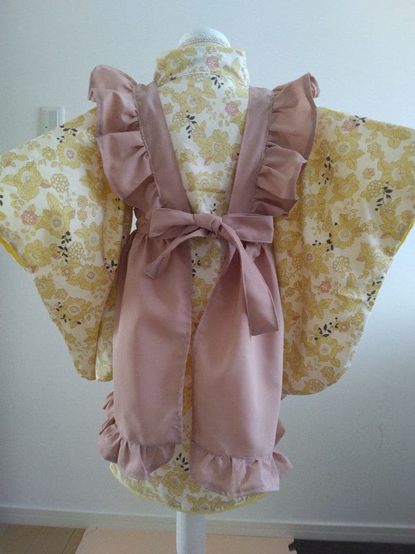 被布エプロン　スモーキーピンク