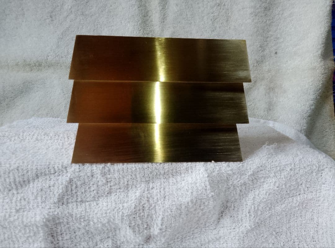 真鍮製台形型インゴット　３本セット　IG−１