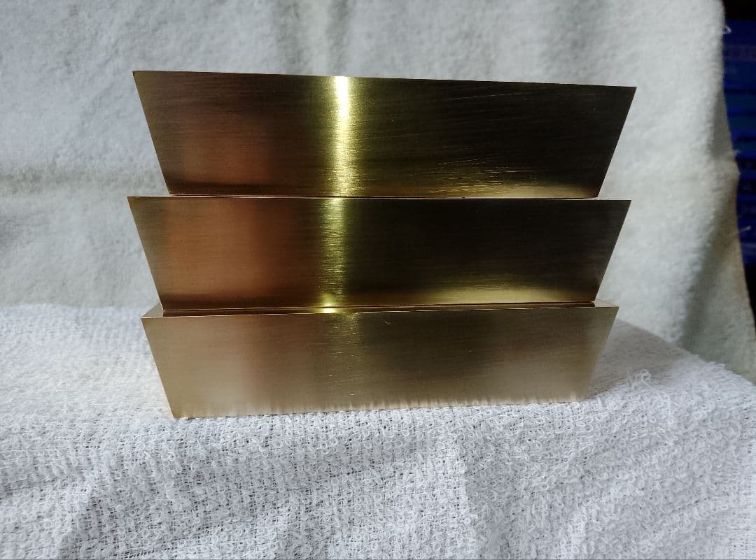 真鍮製台形型インゴット　３本セット　IG−１