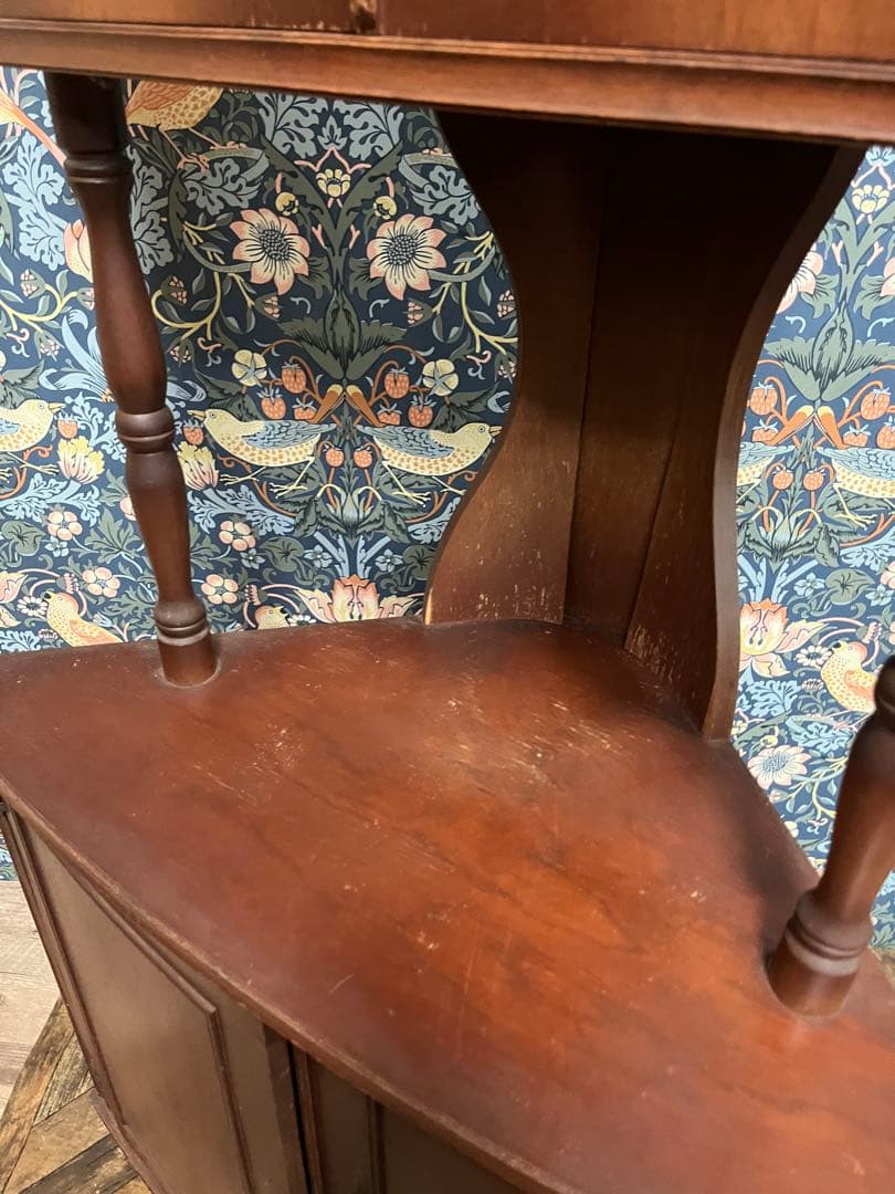 コーナーラック キャビネット 昭和レトロ 飾り棚 インテリア 当時物