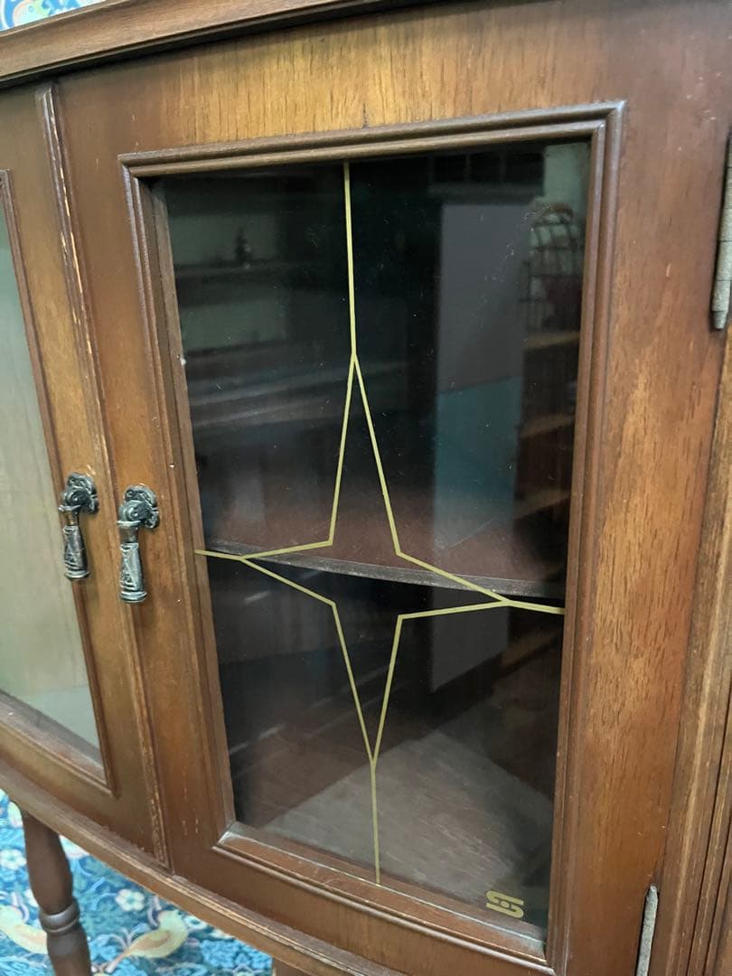 コーナーラック キャビネット 昭和レトロ 飾り棚 インテリア 当時物