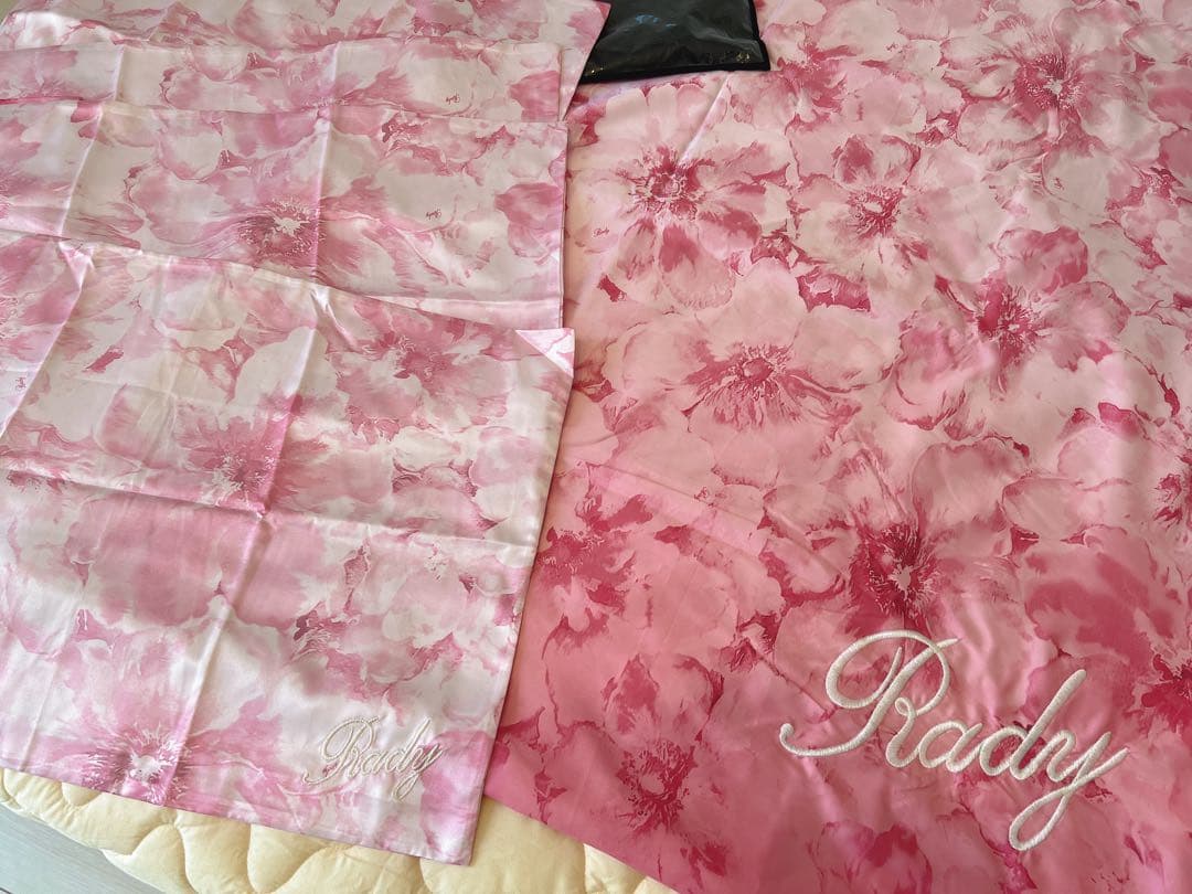 Rady パステルフラワー布団掛けカバー&ピロケースセット　ダブル　新品