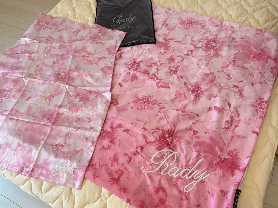 Rady パステルフラワー布団掛けカバー&ピロケースセット　ダブル　新品