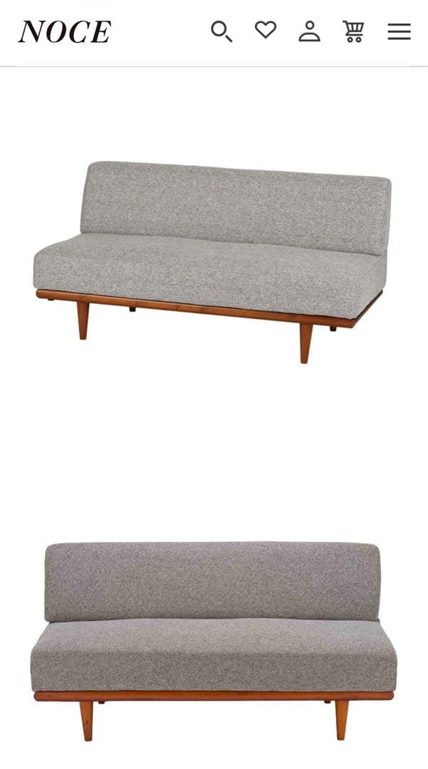 Noce 2人掛けソファ8105 ソファーカバー付