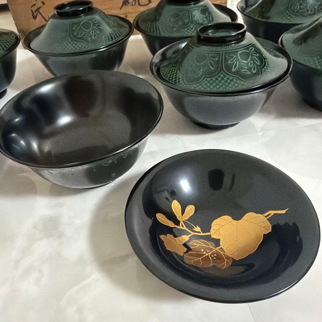 新品・未使用】輪島塗吸い物椀10脚セット ビンテージ食器 専用箱付き