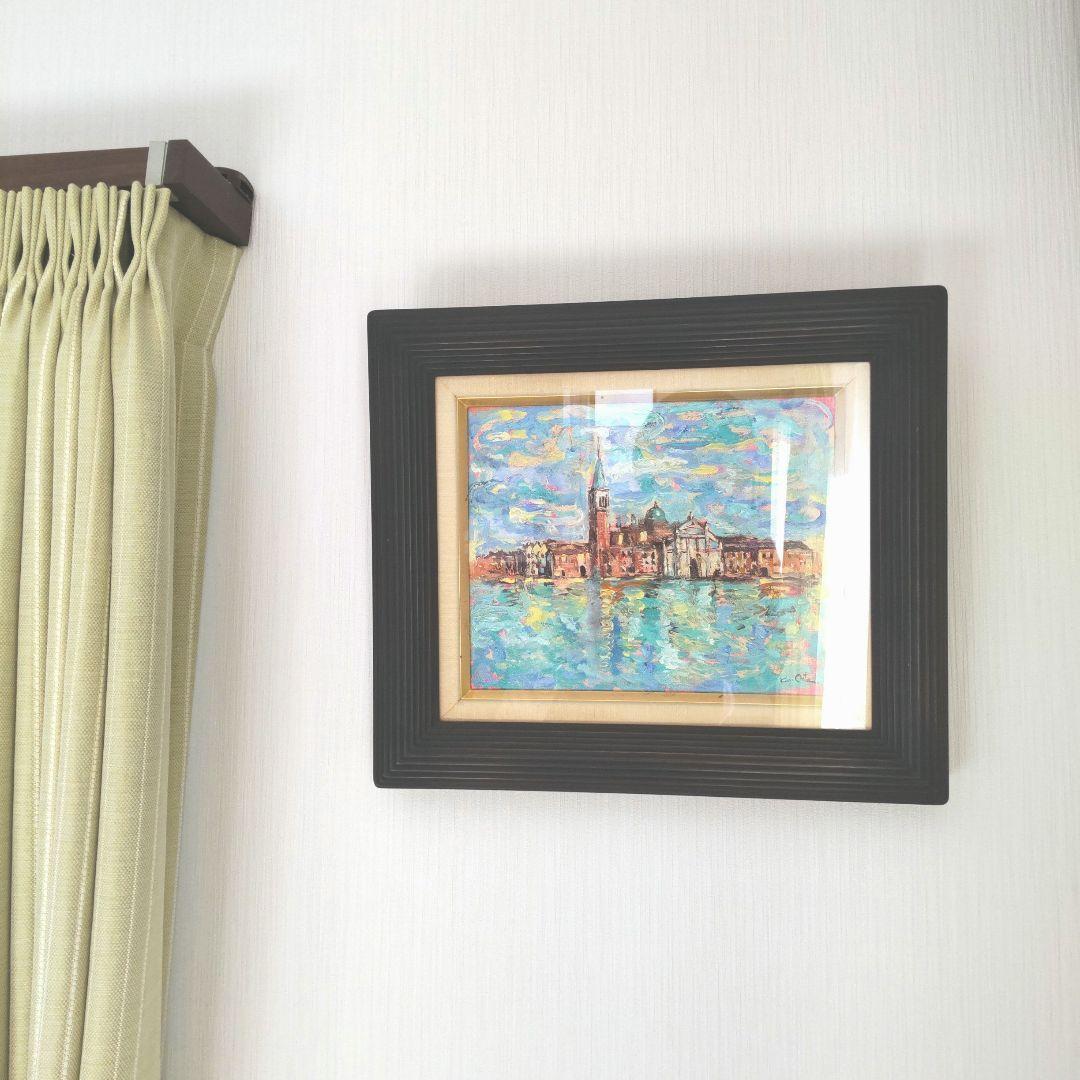 真作 太田國廣 イタリア マジョレ教会 油絵 油画 風景画 3号