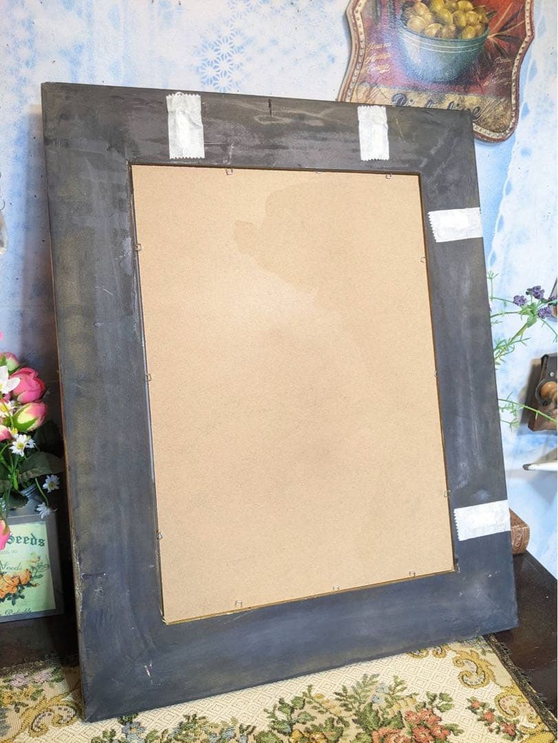 アンティークな額縁ミラー 調 ウォールミラー アンティークゴールド フレーム