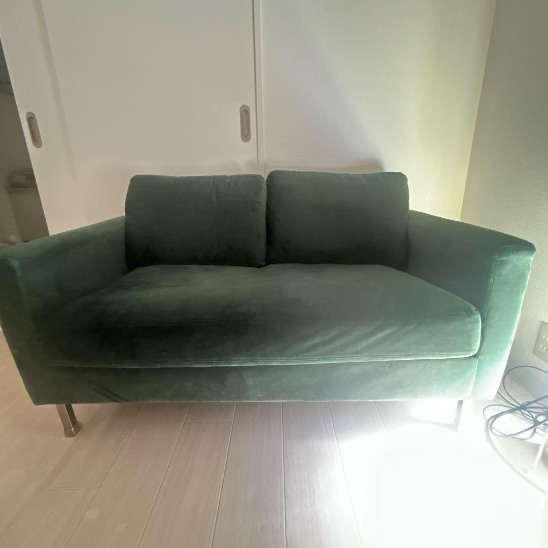 ロウヤ　ソファ　グリーン　ベロア