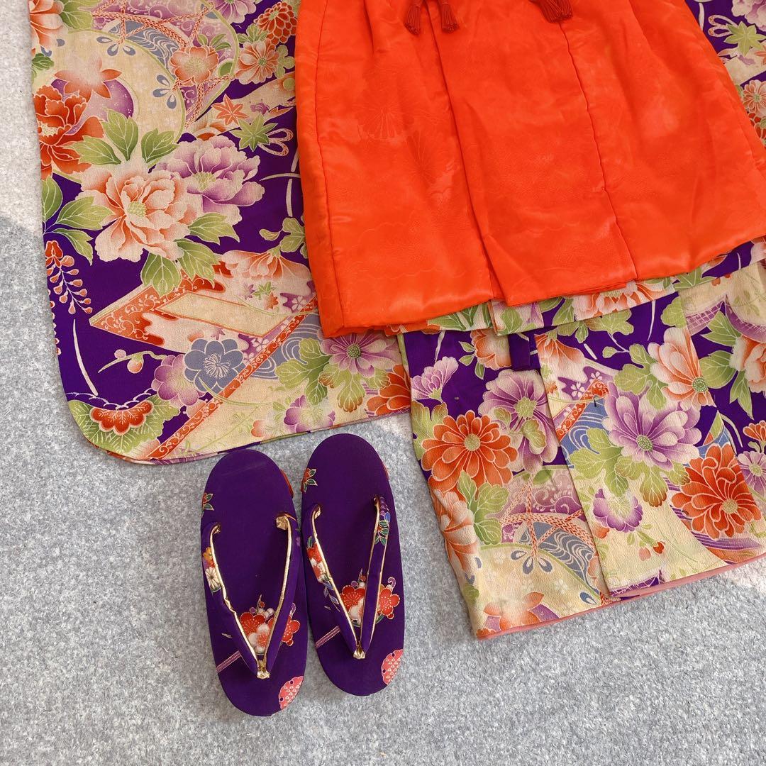 七五三 3歳 正絹 アンティーク 着物 被布 小物 セット