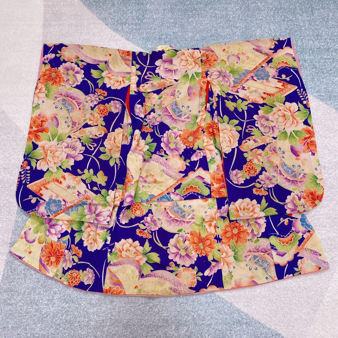 七五三 3歳 正絹 アンティーク 着物 被布 小物 セット