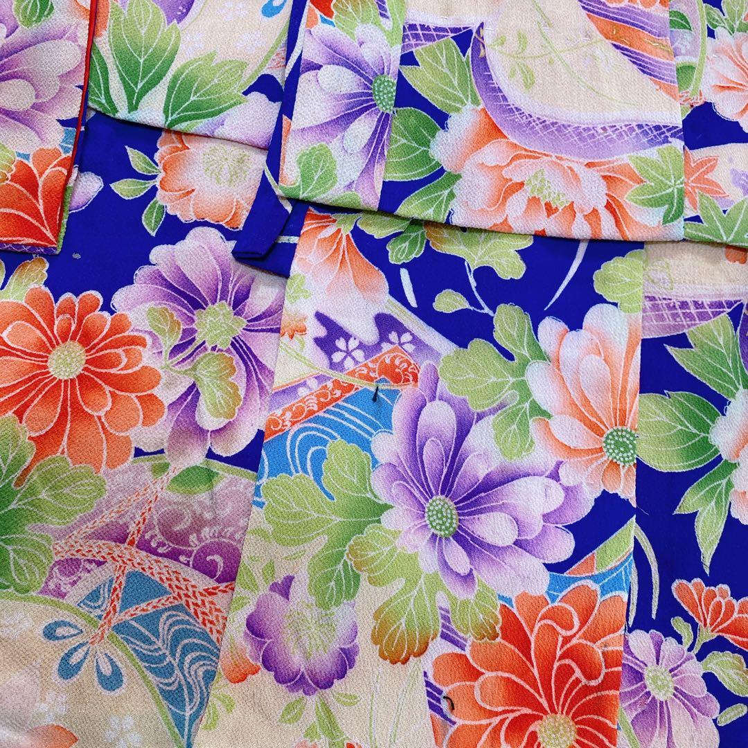 七五三 3歳 正絹 アンティーク 着物 被布 小物 セット