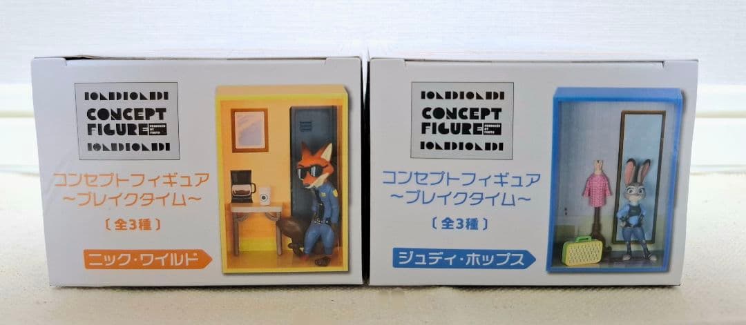 ズートピアモニタートップフィギュア　コンセプト　ブレイクタイム ニック　ジュディ