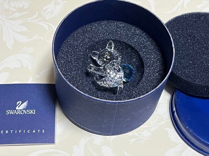 Swarovski クリスタル 子ネコ(ブルーボール) 廃盤品