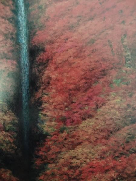 奥田 元栄、秋耀細瀑、希少な額装用画集より、美品、新品額装付