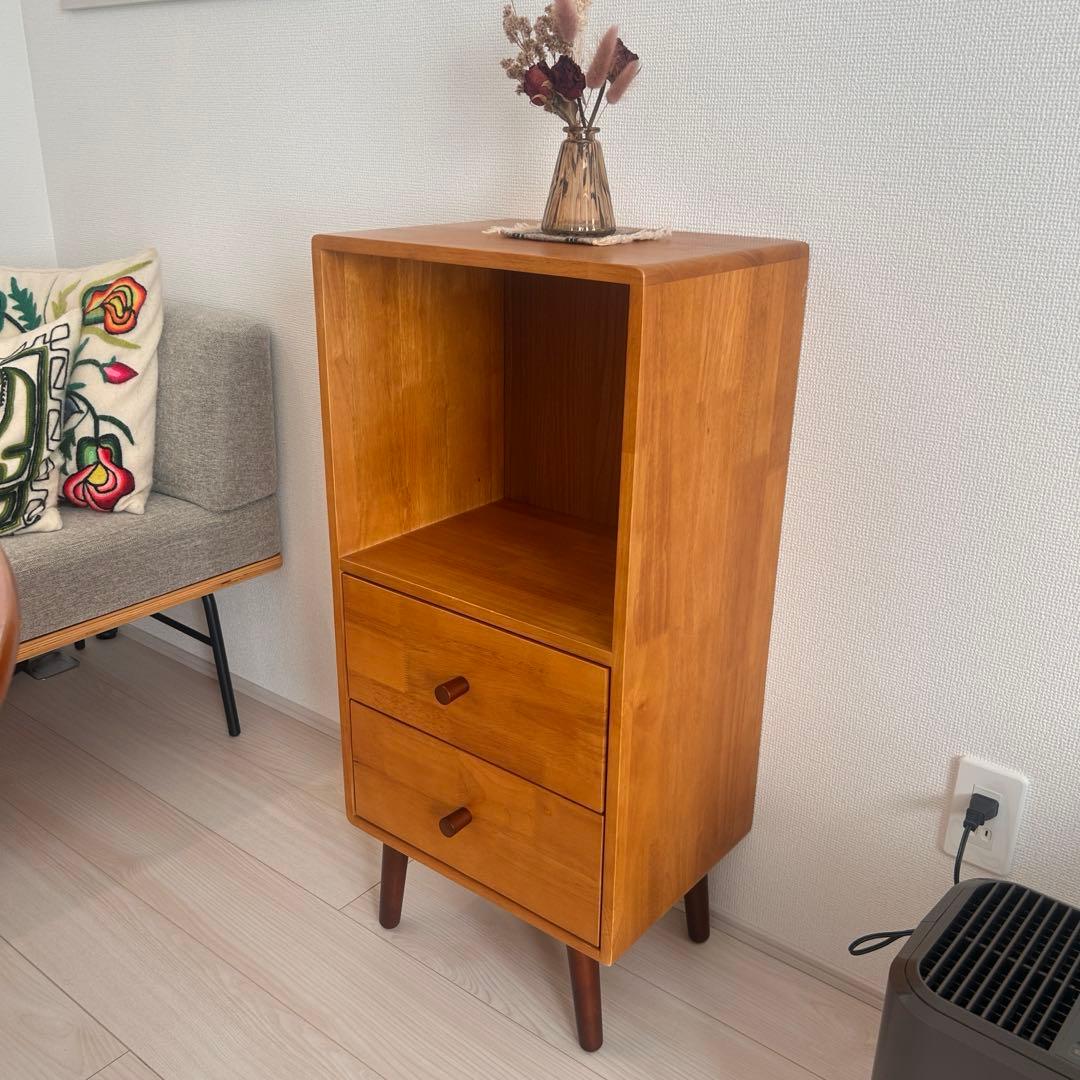 【弘益】KOKOA 天然木 キャビネット チェスト 北欧風