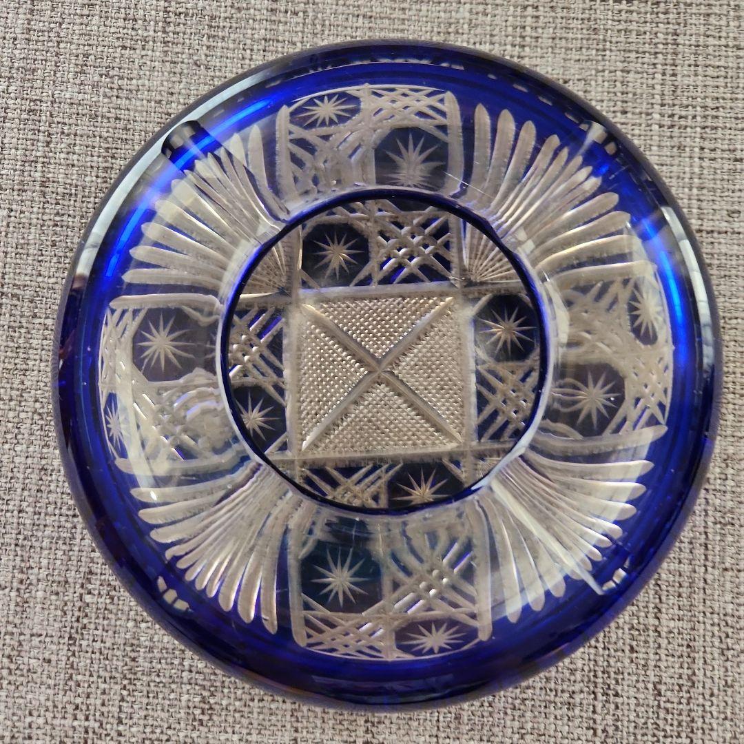 江戸切子灰皿　レトロ　骨董品　ヴィンテージ