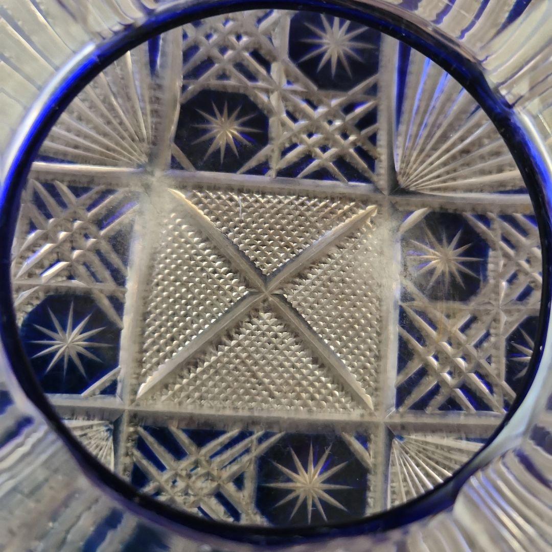 江戸切子灰皿　レトロ　骨董品　ヴィンテージ