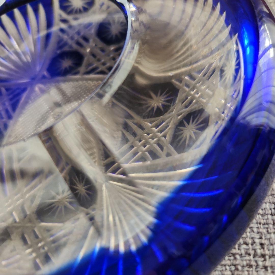 江戸切子灰皿　レトロ　骨董品　ヴィンテージ