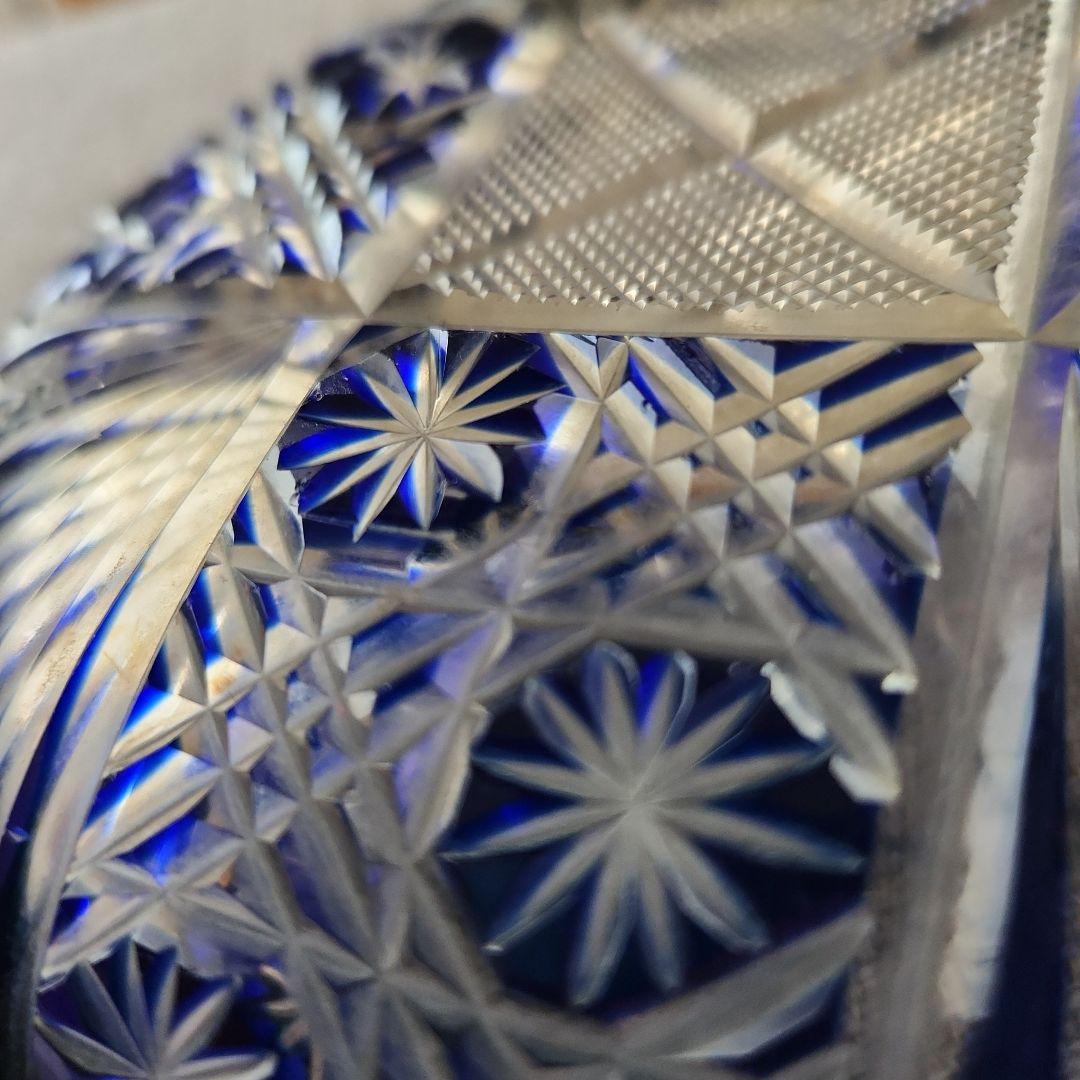 江戸切子灰皿　レトロ　骨董品　ヴィンテージ