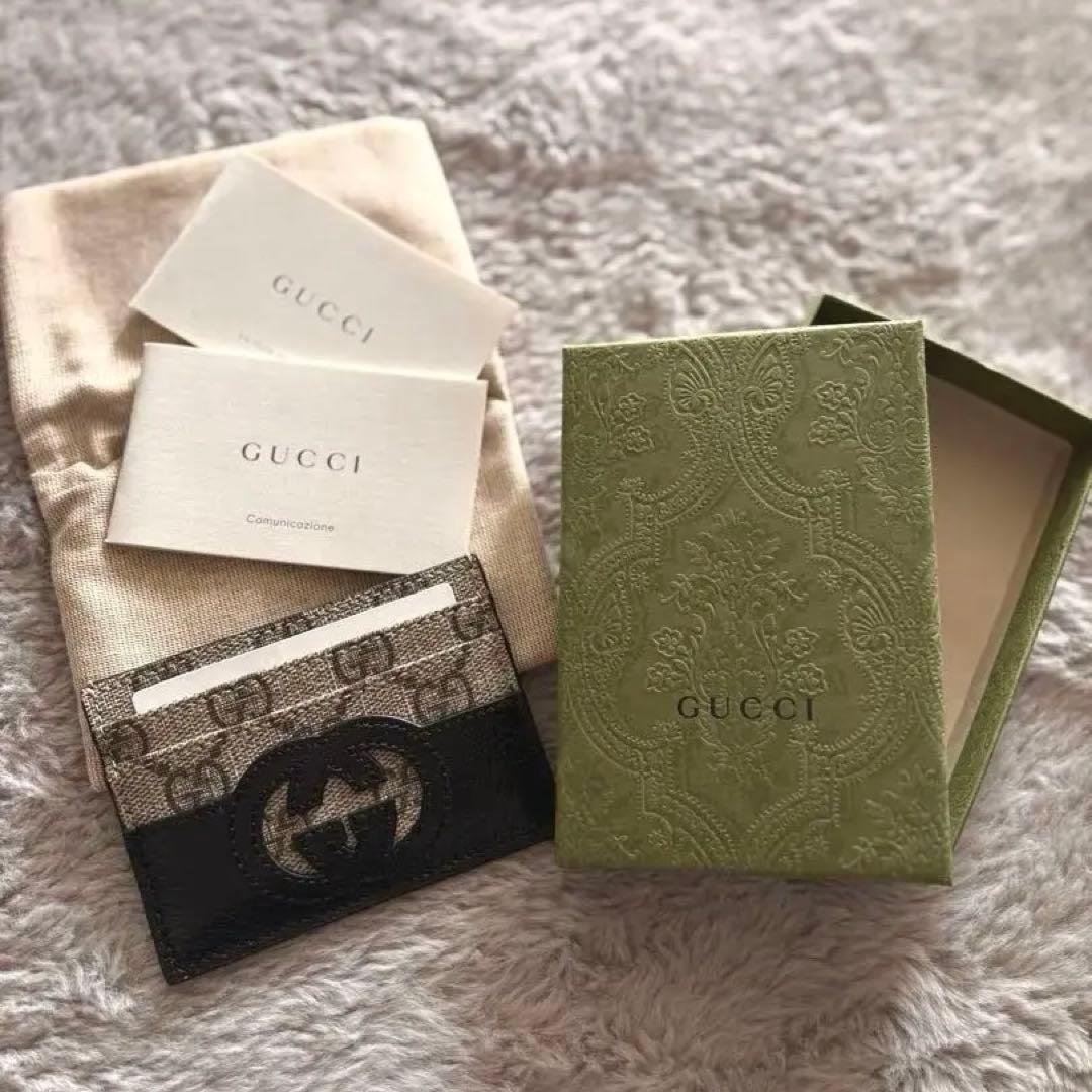 GUCCI ミニ財布 ブラック・ベージュ　箱付き