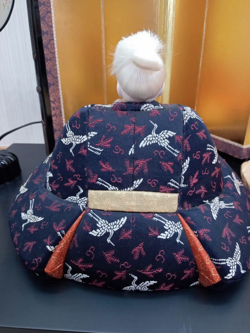 雛人形 百歳雛（ももとせびな）木目込み人形 金屏風 雪洞付 長寿